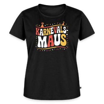 Karnevalsmaus Karneval Köln Kölner Karnevals Maus - Frauen Premium Bio T-Shirt - Schwarz - Vorne - Selfina (174cm)