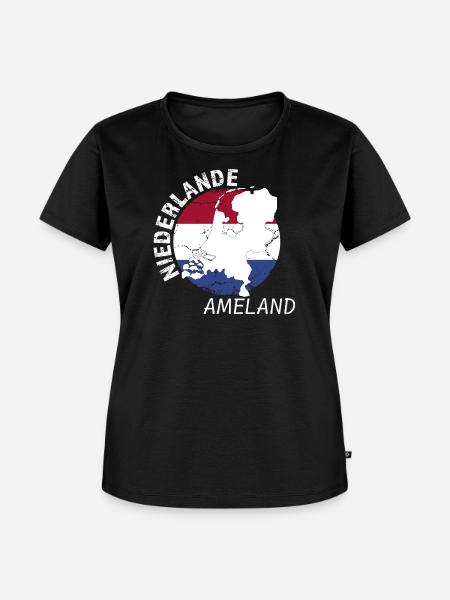 Ameland - Frauen Premium Bio T-Shirt - Schwarz
