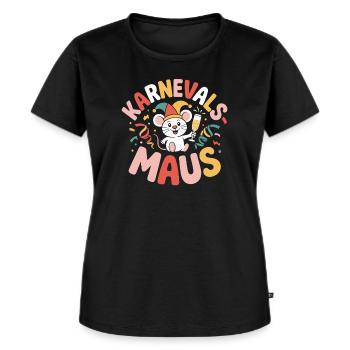Karnevalsmaus Karneval Köln Kölner Karnevals Maus - Frauen Premium Bio T-Shirt - Schwarz - Vorne - Selfina (174cm)