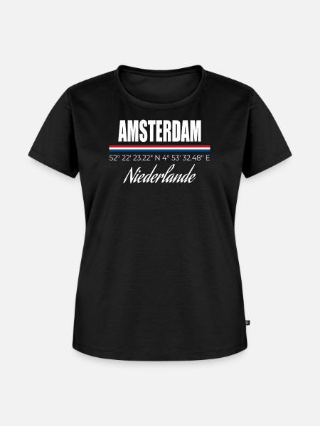 Amsterdam - Frauen Premium Bio T-Shirt - Schwarz