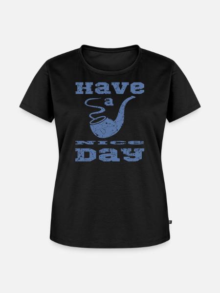 Pfeife mit Spruch - Frauen Premium Bio T-Shirt - Schwarz
