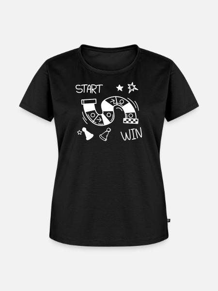 Start Gewinn Arcade Brettspiel - Frauen Premium Bio T-Shirt - Schwarz