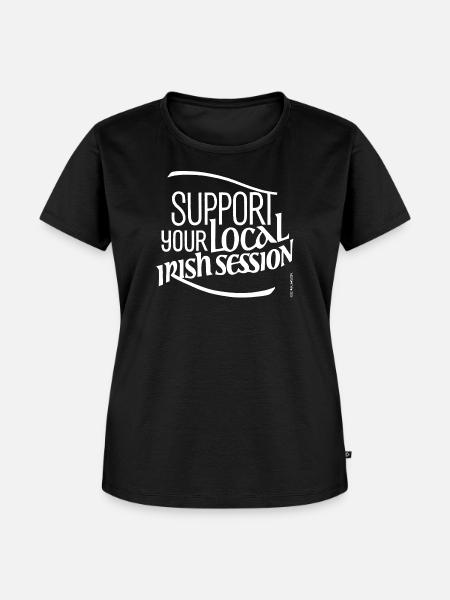 supportyourlocalirishsession2_BLANC - Frauen Premium Bio T-Shirt - Schwarz