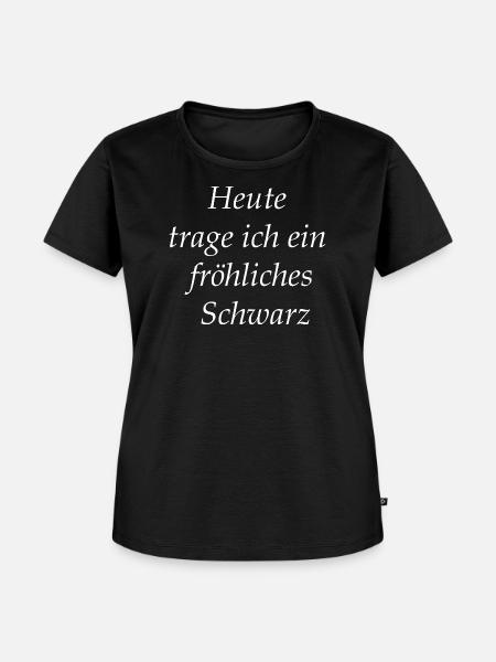 Fröhliches Schwarz Outfit - Frauen Premium Bio T-Shirt - Schwarz