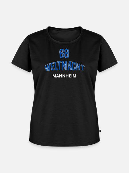 68 Weltmacht Mannheim - Frauen Premium Bio T-Shirt - Schwarz