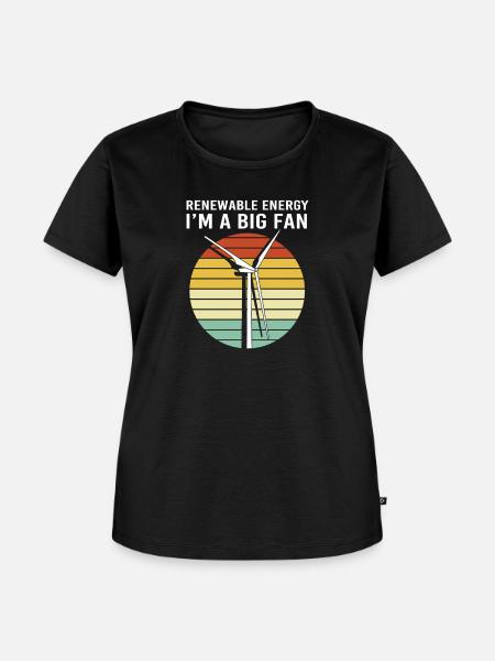Windkraft Windrad Windenergie - Frauen Premium Bio T-Shirt - Schwarz