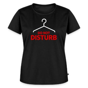 Ne pas déranger Hanger Dire Humour - T-shirt Premium bio Femme - noir - Devant - Selfina (174cm)
