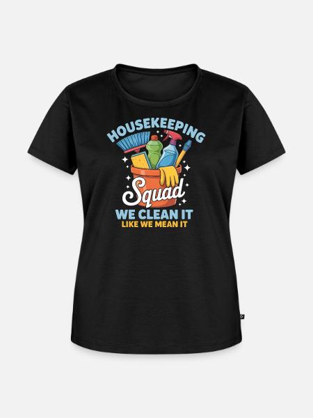 Lustiges Putzen Design - Frauen Premium Bio T-Shirt - Schwarz