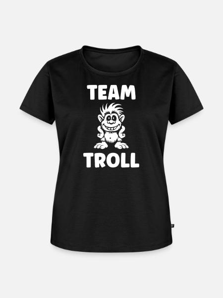 Troll - Frauen Premium Bio T-Shirt - Schwarz