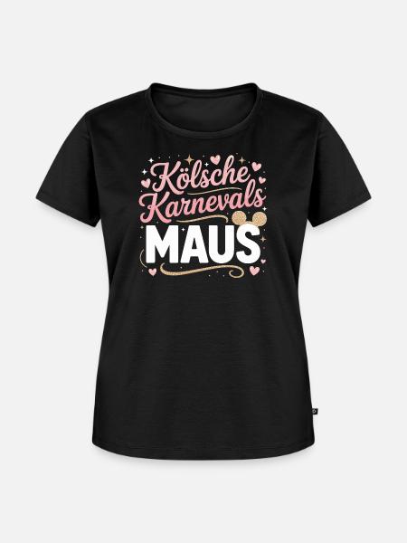 Kölsche Karnevalsmaus Karneval Köln Kölner Maus - Frauen Premium Bio T-Shirt - Schwarz