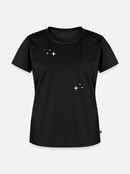 Funkeln Glitzer Sterne - Frauen Premium Bio T-Shirt - Schwarz
