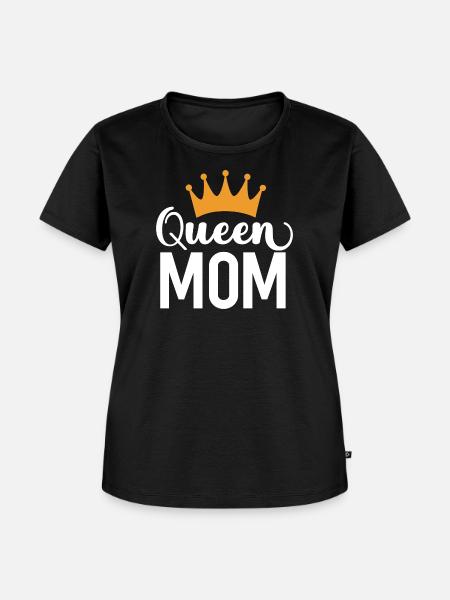 Queen Mom - Frauen Premium Bio T-Shirt - Schwarz