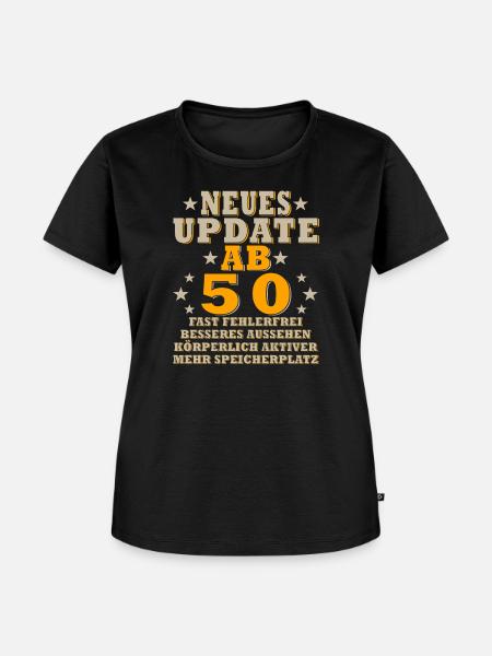 Neues Update ab 50 Retro-Design - Frauen Premium Bio T-Shirt - Schwarz