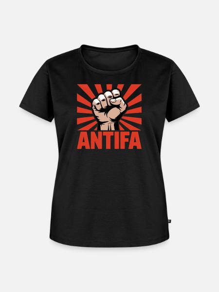 Antifa - Antifascist Merch - Frauen Premium Bio T-Shirt - Schwarz