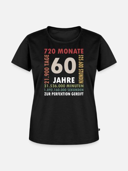 60 Jahre Jubiläum Chronik - Frauen Premium Bio T-Shirt - Schwarz