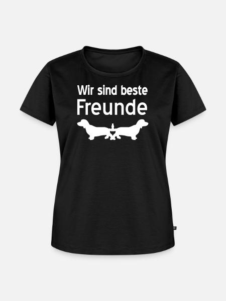 Dackel - Frauen Premium Bio T-Shirt - Schwarz