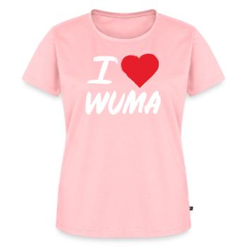 I Love Wuma – Bad Dürkheim Wurstmarkt & Pfalz - Frauen Premium Bio T-Shirt - Rosa - Vorne - AI Model Female 172 dark (172cm)