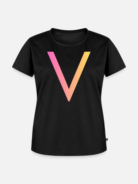 V - Frauen Premium Bio T-Shirt - Schwarz
