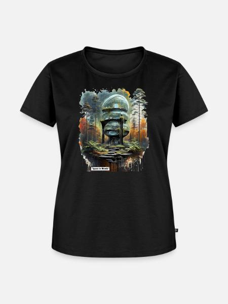 Raum in Woods Dome - Frauen Premium Bio T-Shirt - Schwarz