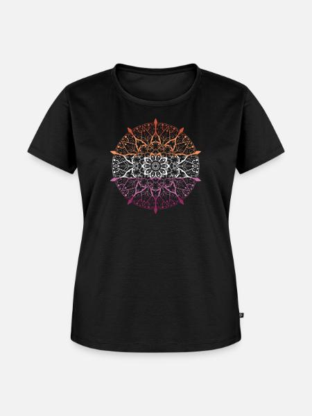 Mandala-lesbisch - Frauen Premium Bio T-Shirt - Schwarz