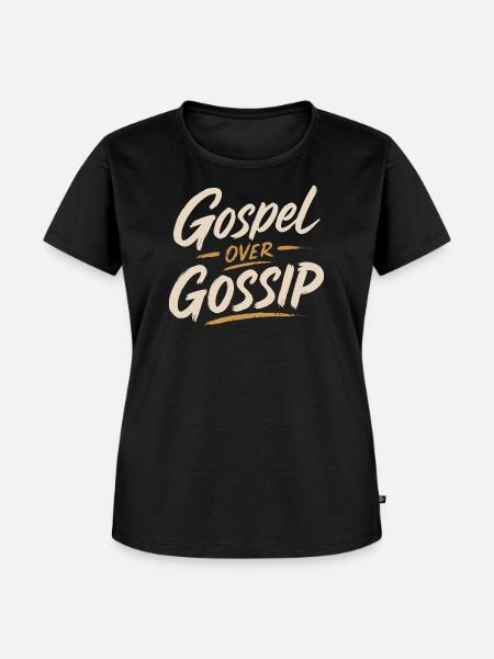 Evangelium über Klatsch - Frauen Premium Bio T-Shirt - Schwarz