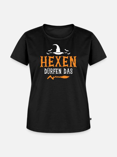 Hexen Dürfen Das Halloween - Frauen Premium Bio T-Shirt - Schwarz