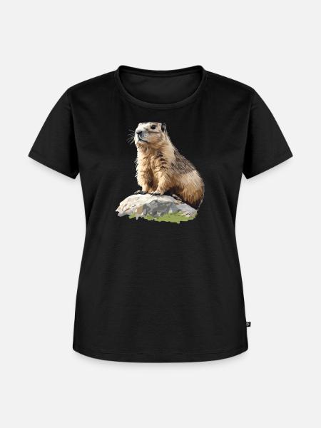 Murmeltiere Murmeltier - Frauen Premium Bio T-Shirt - Schwarz