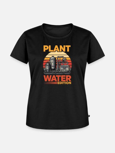  Plant Water Edition Industrielle - Frauen Premium Bio T-Shirt - Schwarz