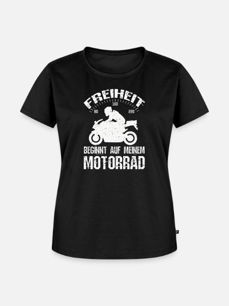 Freiheit Motorrad - Frauen Premium Bio T-Shirt - Schwarz