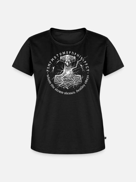 Thor's Hammer - Frauen Premium Bio T-Shirt - Schwarz