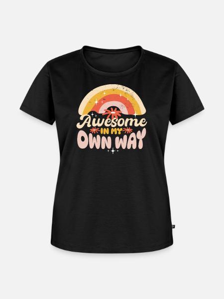 Awesome Damen - Frauen Premium Bio T-Shirt - Schwarz