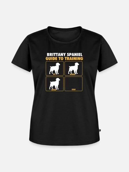 Brittany Spaniel Guide To Training – Hundepapa - Frauen Premium Bio T-Shirt - Schwarz