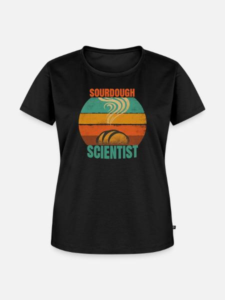Sourdough Scientist Retro Badge - Frauen Premium Bio T-Shirt - Schwarz