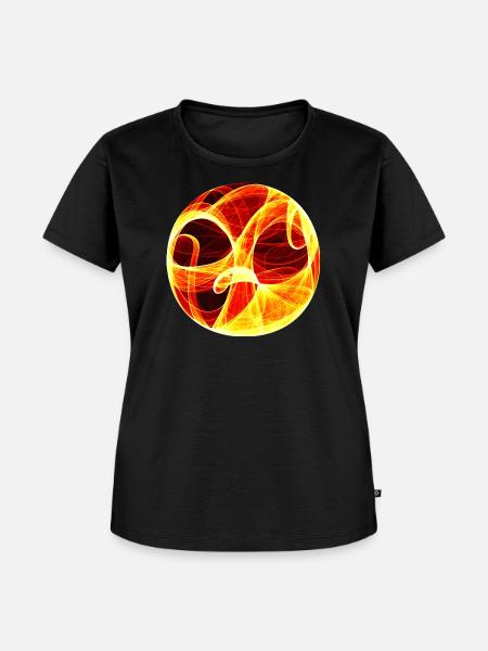 Lebensbaum in Flammen - Frauen Premium Bio T-Shirt - Schwarz