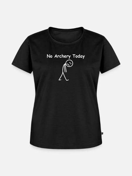 Heute kein Bogenschießen – lustiger Bogenschütze - Frauen Premium Bio T-Shirt - Schwarz