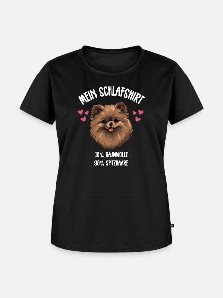 Schlafshirt Spitz Haare - Frauen Premium Bio T-Shirt - Schwarz
