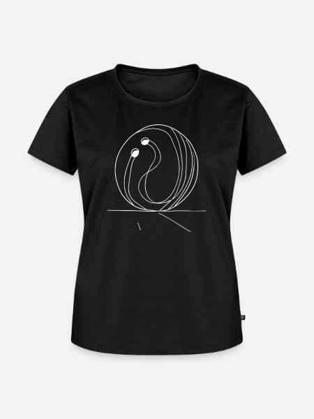 Bowlingkugel Zeichnung - Frauen Premium Bio T-Shirt - Schwarz