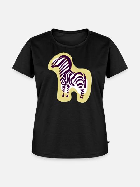 animals_zebra - Frauen Premium Bio T-Shirt - Schwarz