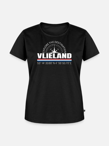 Vlieland - Frauen Premium Bio T-Shirt - Schwarz