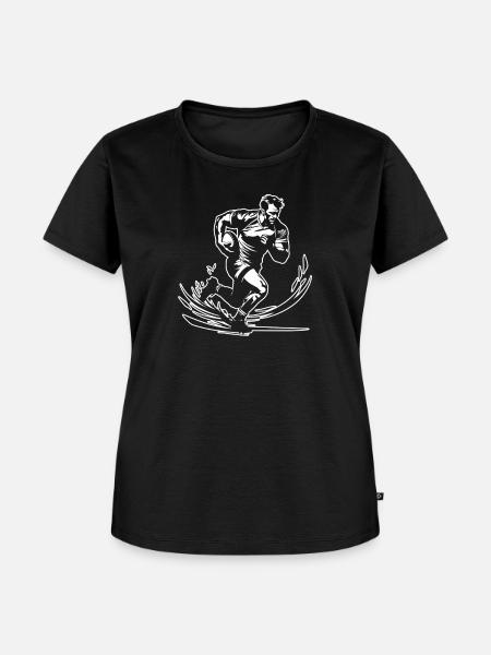 Rugby - Frauen Premium Bio T-Shirt - Schwarz
