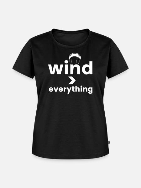 Wind > Everything - Frauen Premium Bio T-Shirt - Schwarz