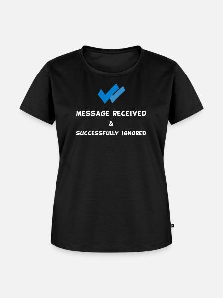 Message_received - Frauen Premium Bio T-Shirt - Schwarz
