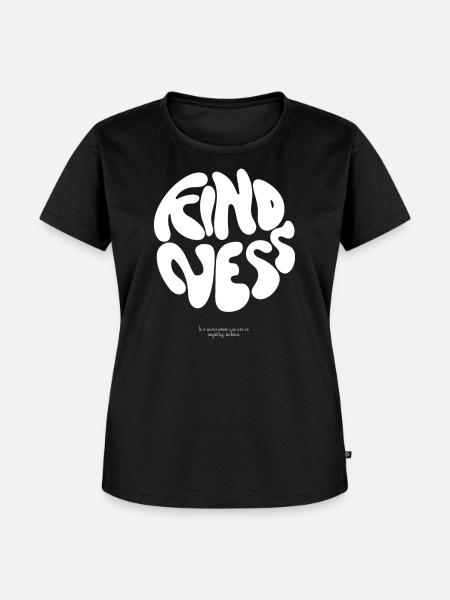 KINDNESS Kreis Design - Frauen Premium Bio T-Shirt - Schwarz
