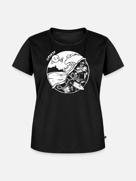 Ausgerottet: Cat Surfer Unterwasserunfall - Frauen Premium Bio T-Shirt - Schwarz
