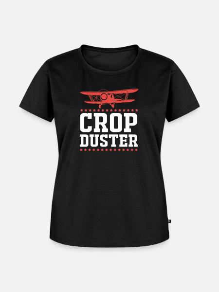 Crop Duster Flugzeug Pilot Geschenk - Frauen Premium Bio T-Shirt - Schwarz
