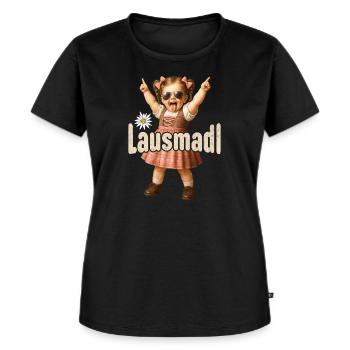 Lausmadl Dirndl Tracht Volksfest Bayern Geschenk - Frauen Premium Bio T-Shirt - Schwarz - Vorne - Selfina (174cm)