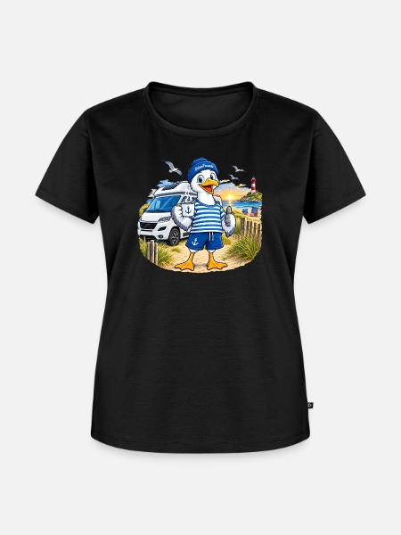 OstseeFreunde Camper - Frauen Premium Bio T-Shirt - Schwarz