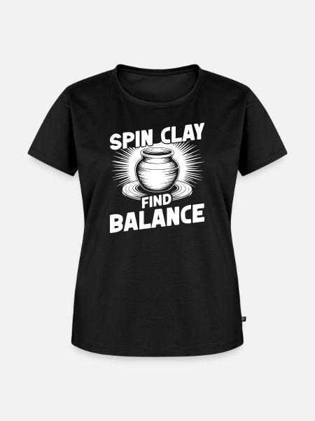 Pottery Artists Find Balance Pottery - Frauen Premium Bio T-Shirt - Schwarz