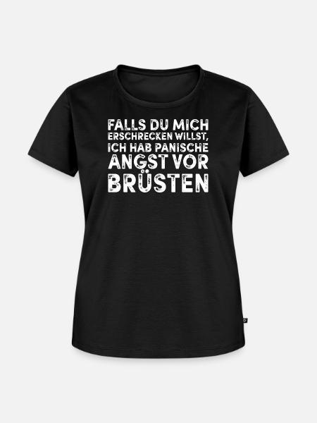 Angst vor Brüsten - Frauen Premium Bio T-Shirt - Schwarz