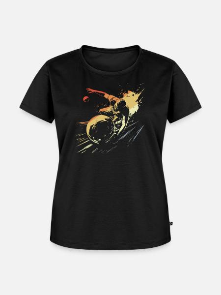 Bowler Skizze Retro Look - Frauen Premium Bio T-Shirt - Schwarz